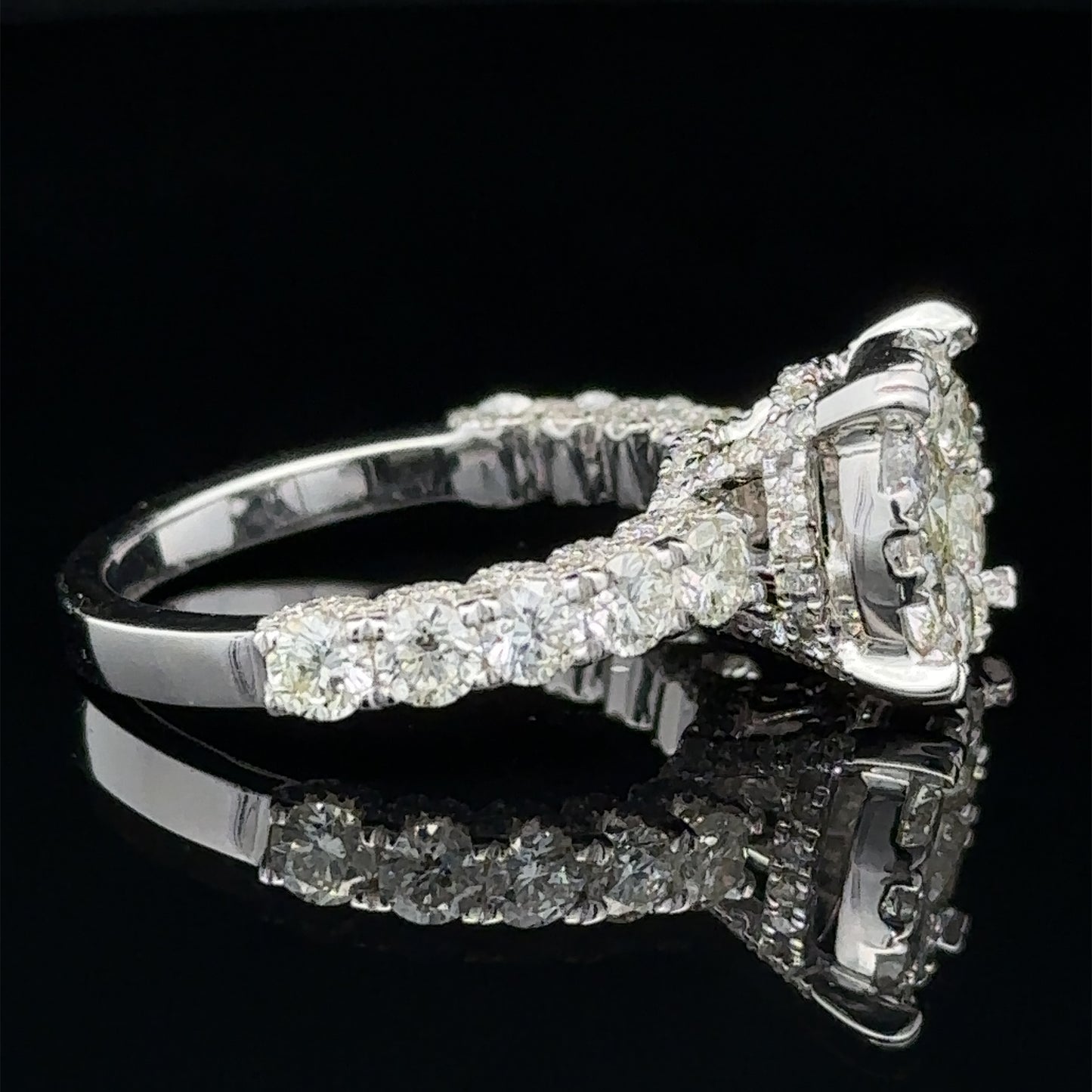 14k white gold and diamond Engagement Ring