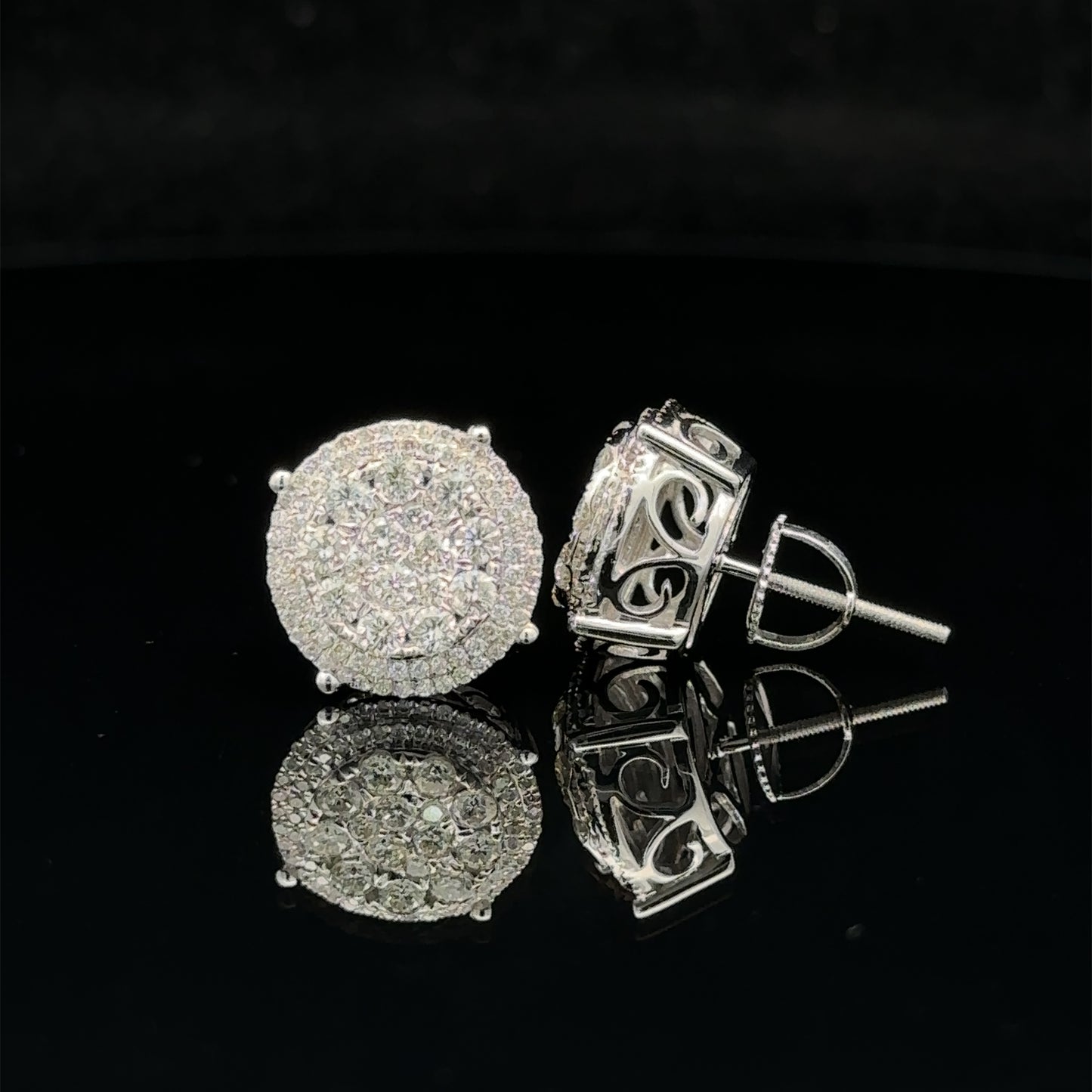 14k white gold and diamond Earrings