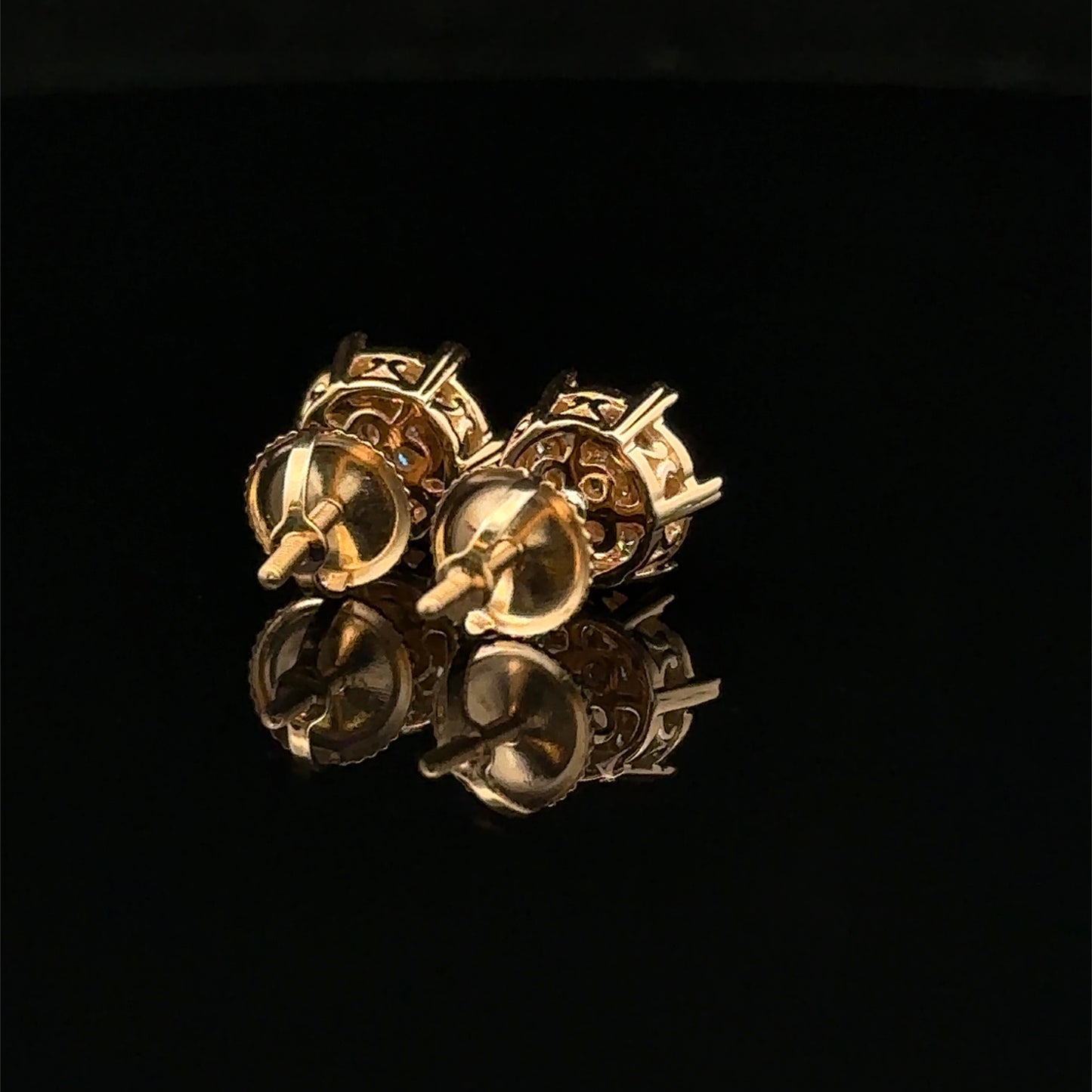 14k Yellow Gold Diamond Earrings – Natural Earth Mined Diamonds