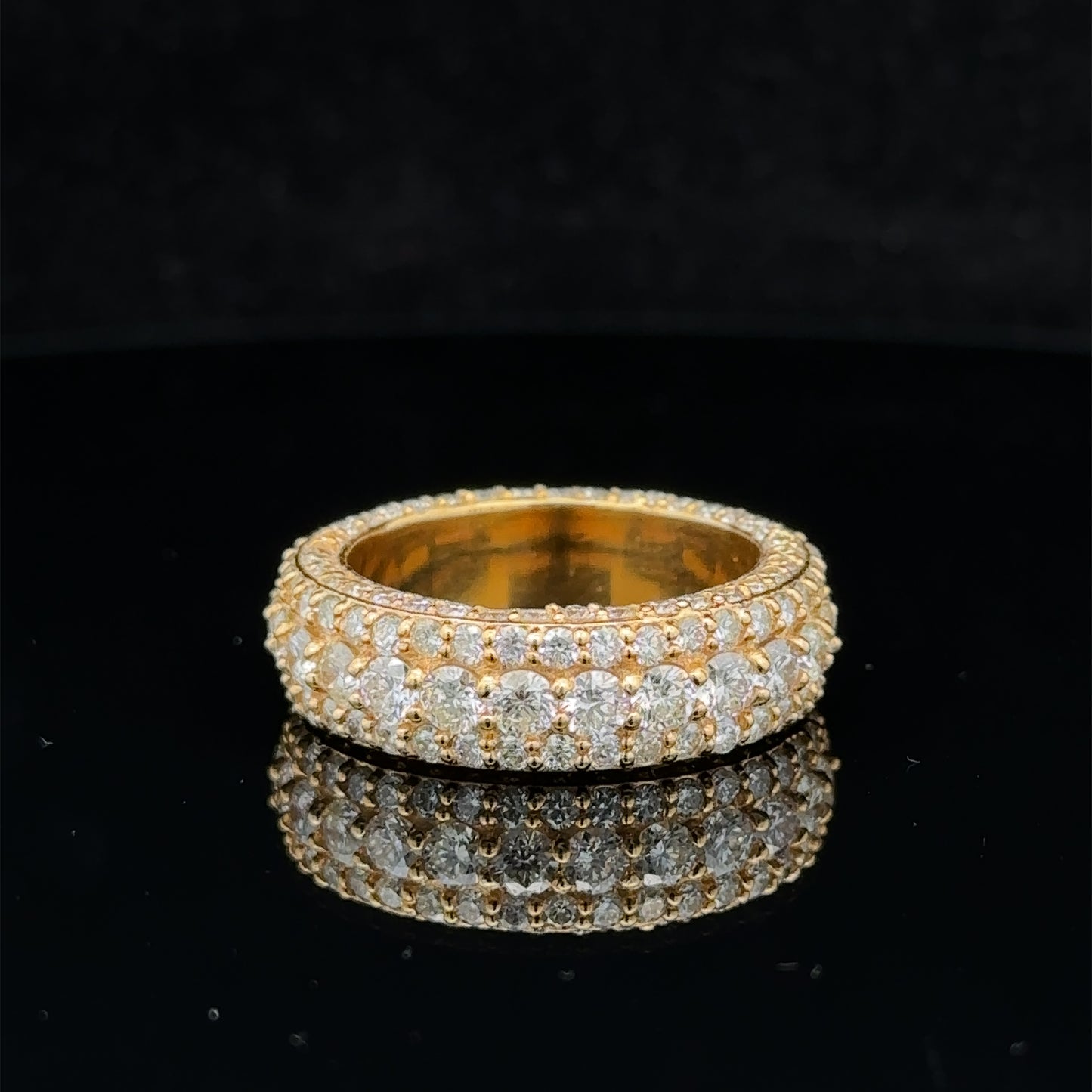 14k yellow gold and diamond Band