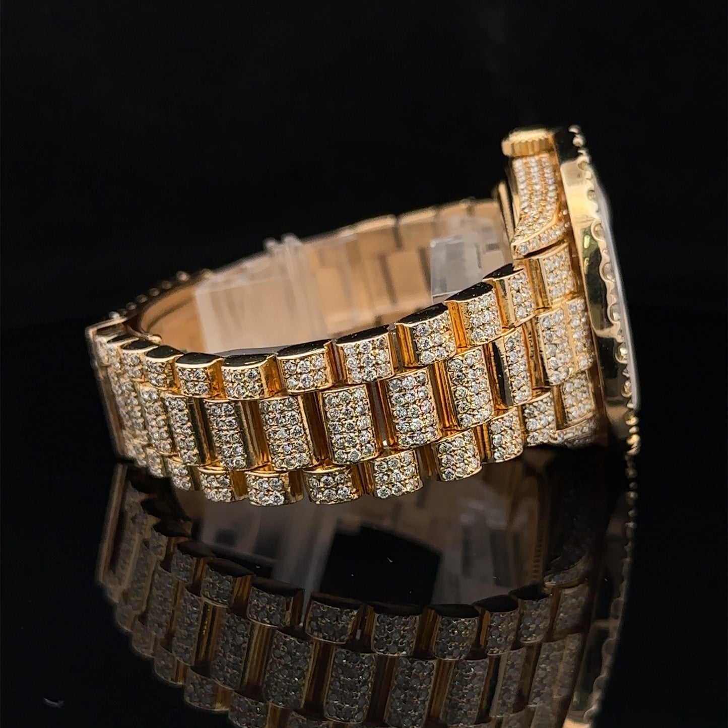 36mm Iced out Rolex Presidential Watch (extra large bezel)
