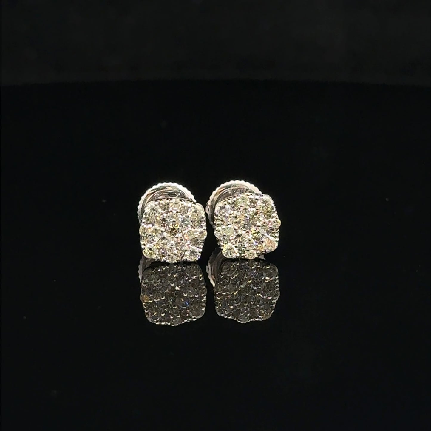 14k white gold and diamond Earrings
