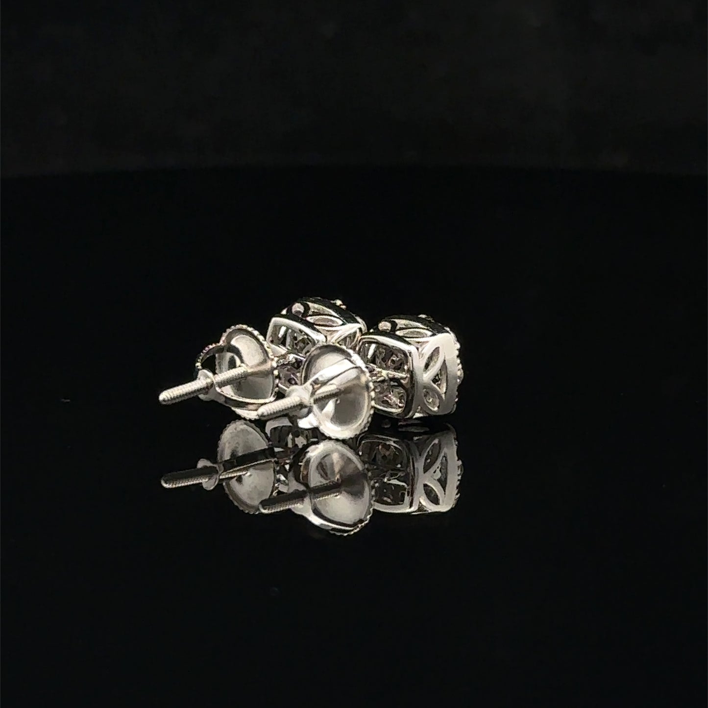 14k white gold and diamond Earrings