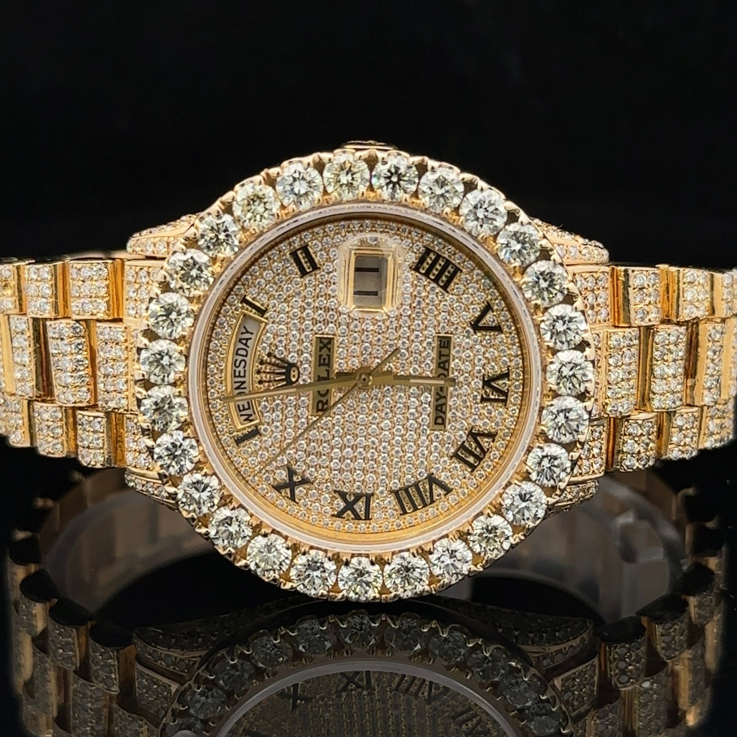 36mm Iced out Rolex Presidential Watch (extra large bezel)