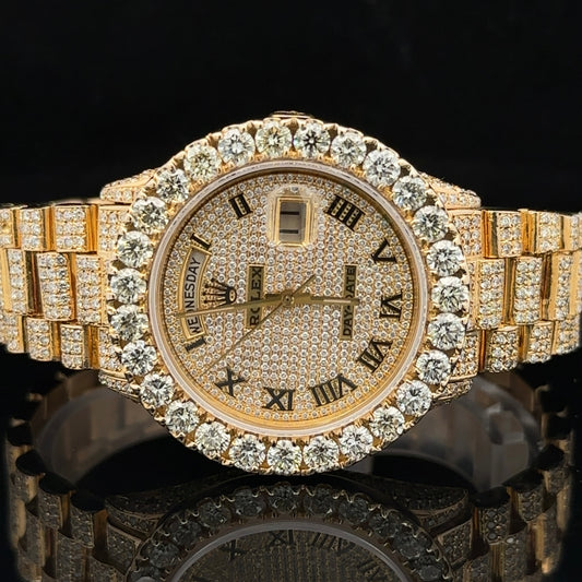 36mm Iced out Rolex Presidential Watch (extra large bezel)