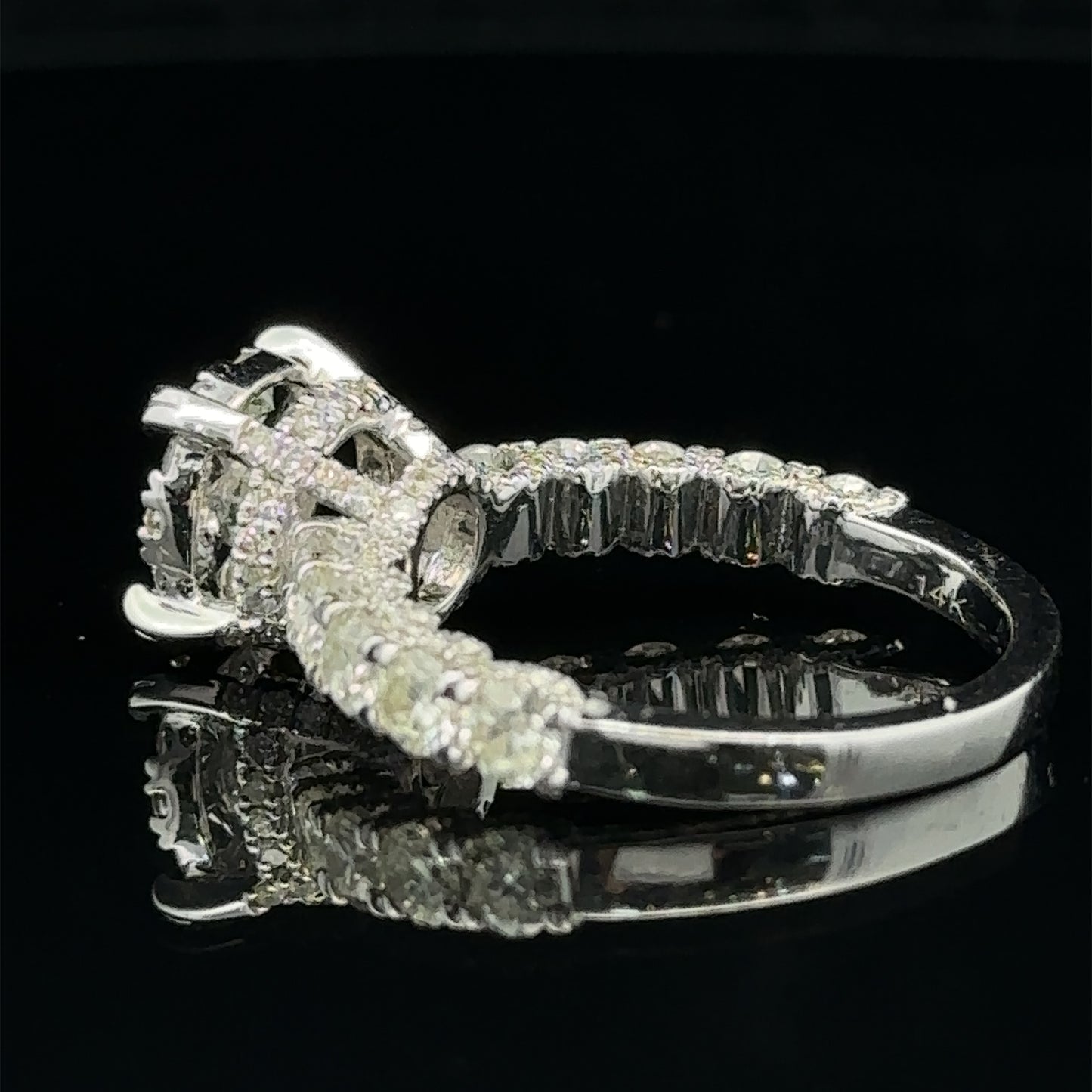 14k white gold and diamond Engagement Ring