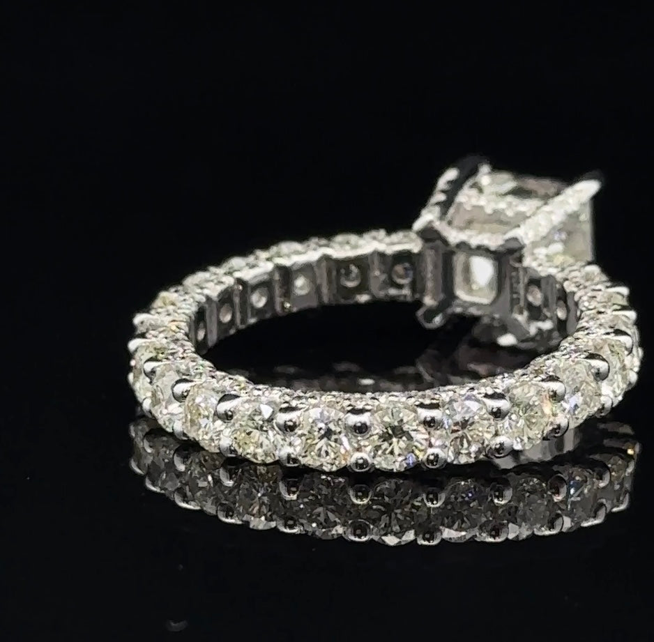 14k white gold and diamond Engagement Ring