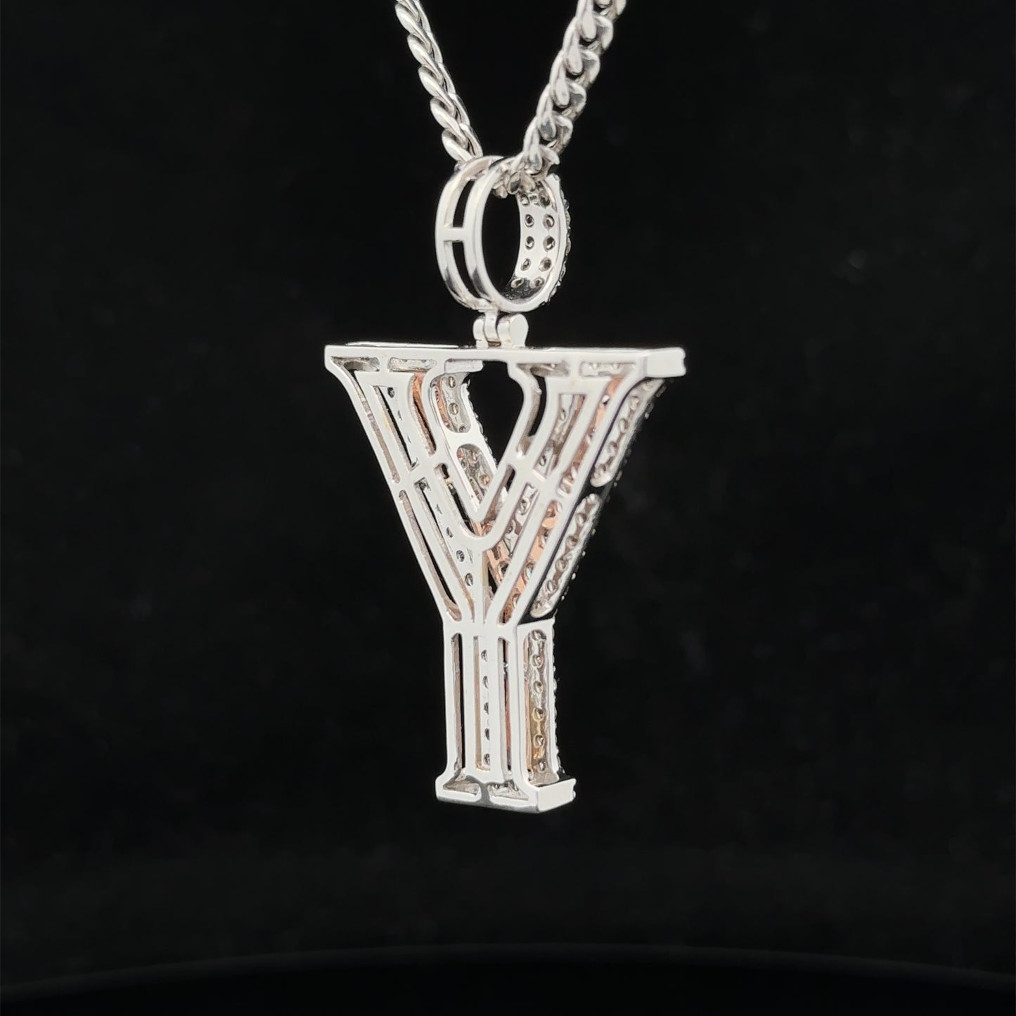 14k gold & diamond Y Initial Pendant