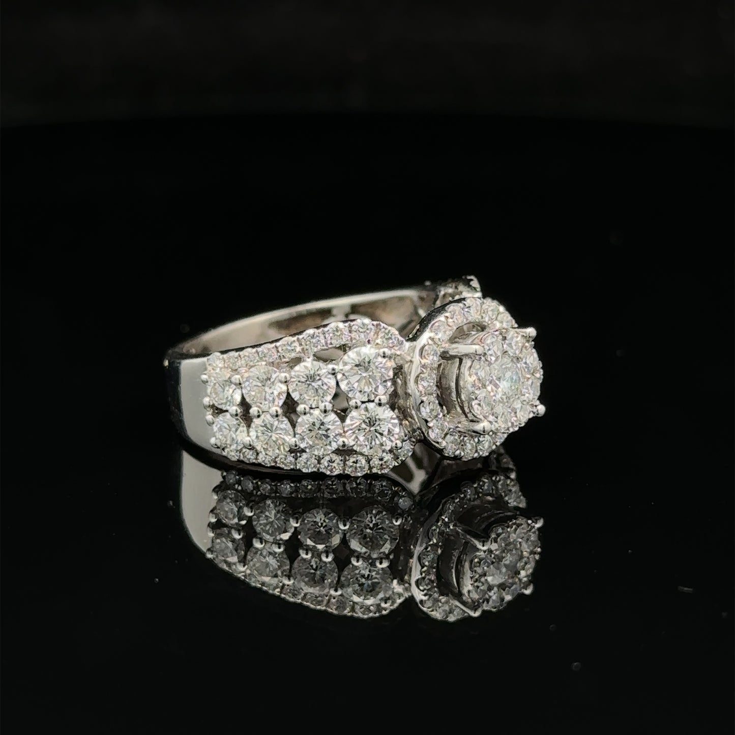 14k white gold and diamond 2-piece Bridal Set