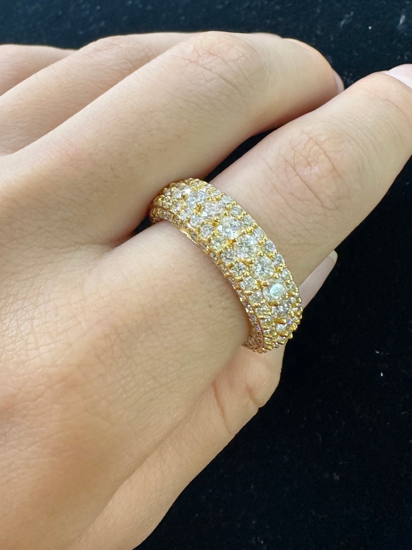14k yellow gold and diamond Band