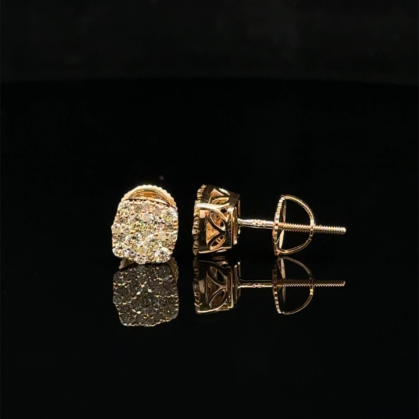 14k yellow gold and diamond Earrings