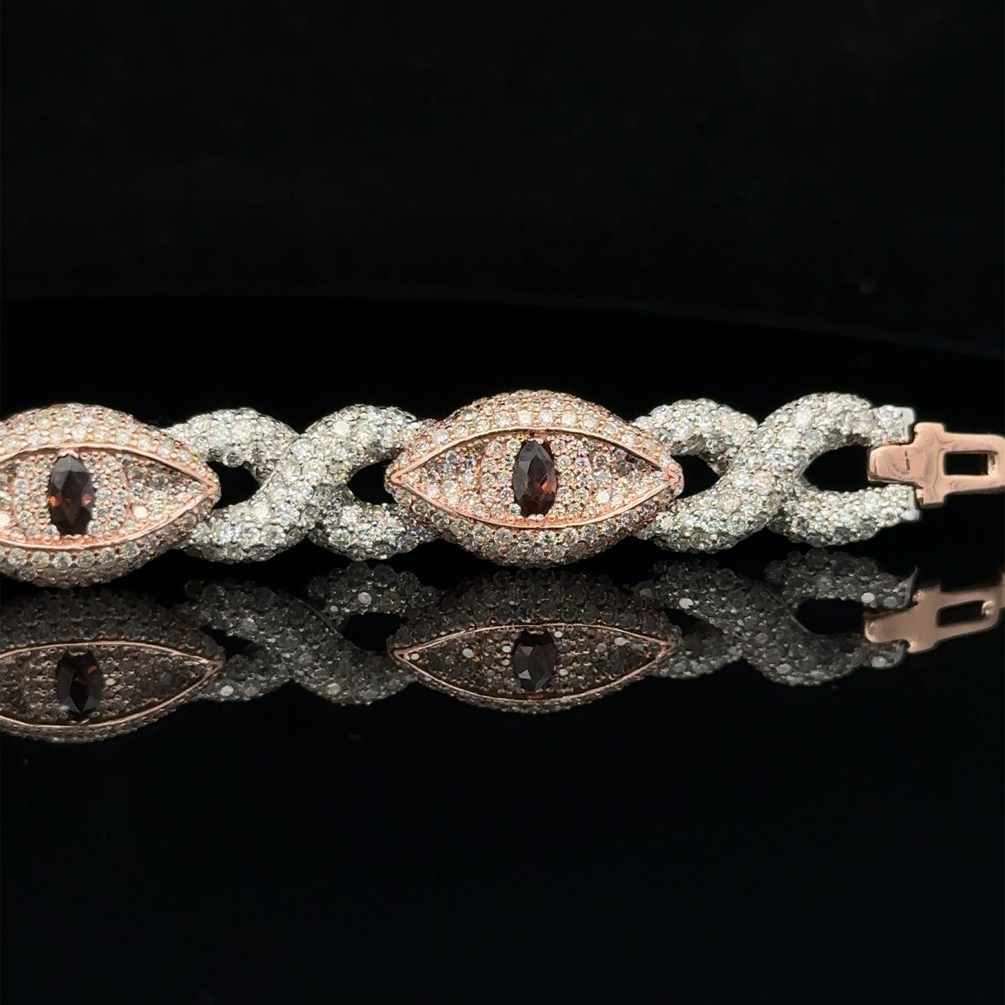10k gold and diamond Evil Eye Bracelet