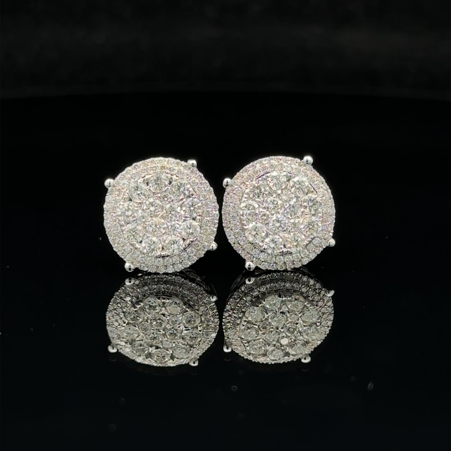 14k white gold and diamond Earrings