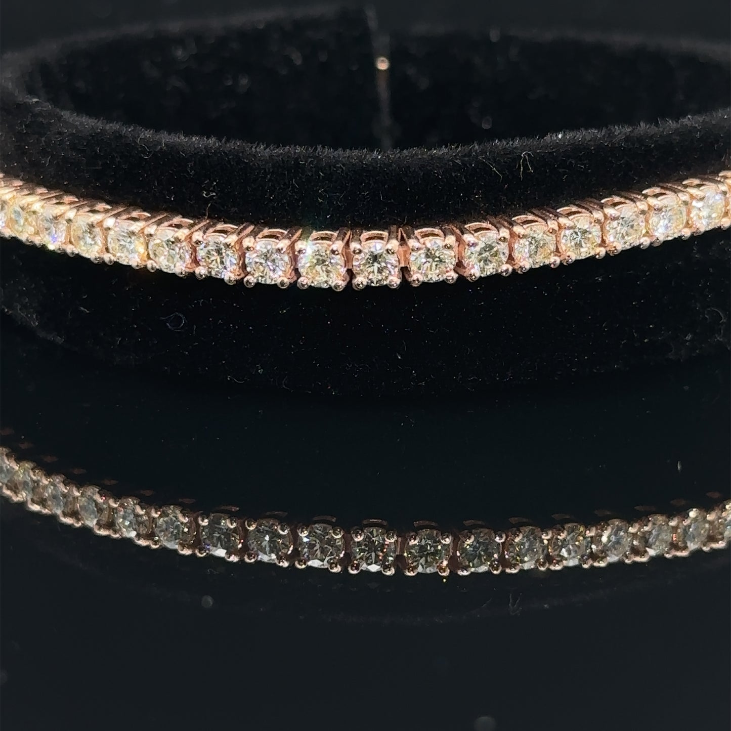 14k Rose gold and diamond Tennis Bracelet