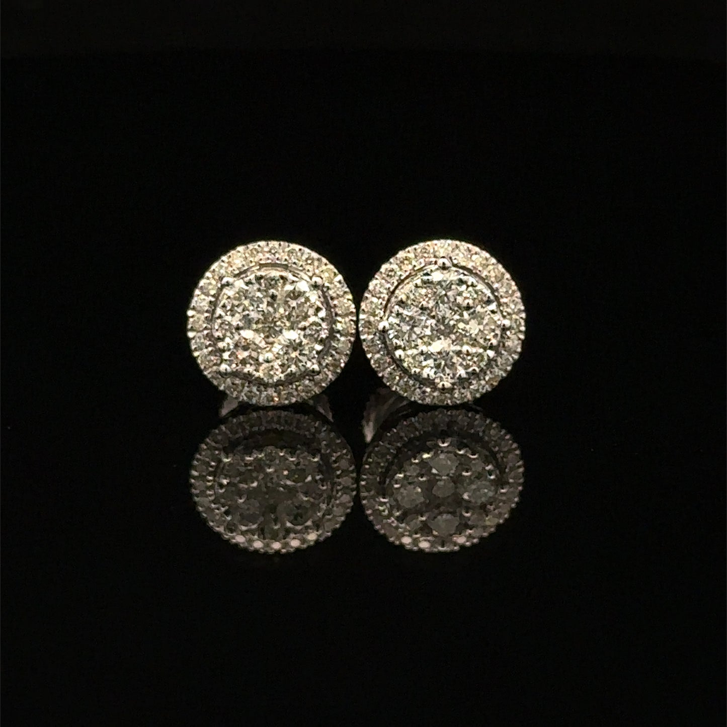 14k white gold and diamond Earrings