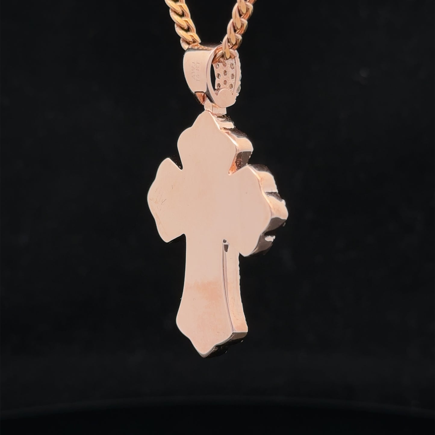 14k gold and diamond Cross Pendant and 10k gold Chain