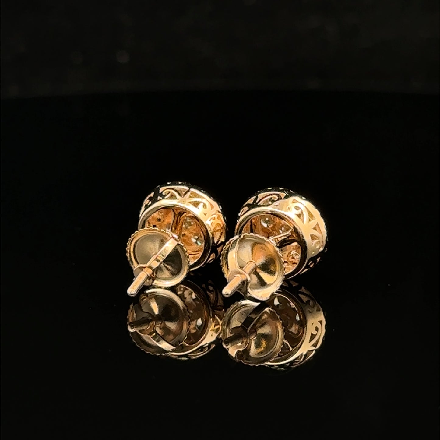 14k yellow gold and diamond Earrings