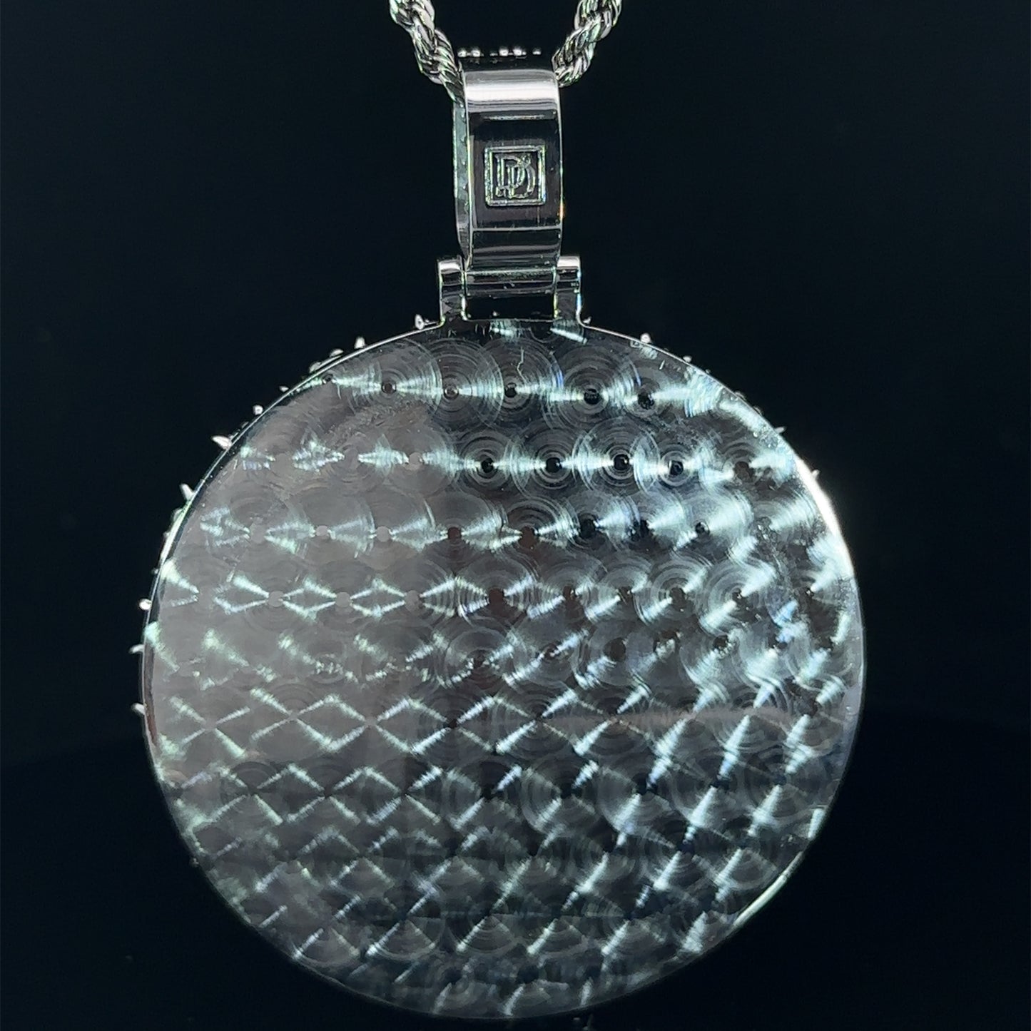 14k white gold and diamond Picture Pendant