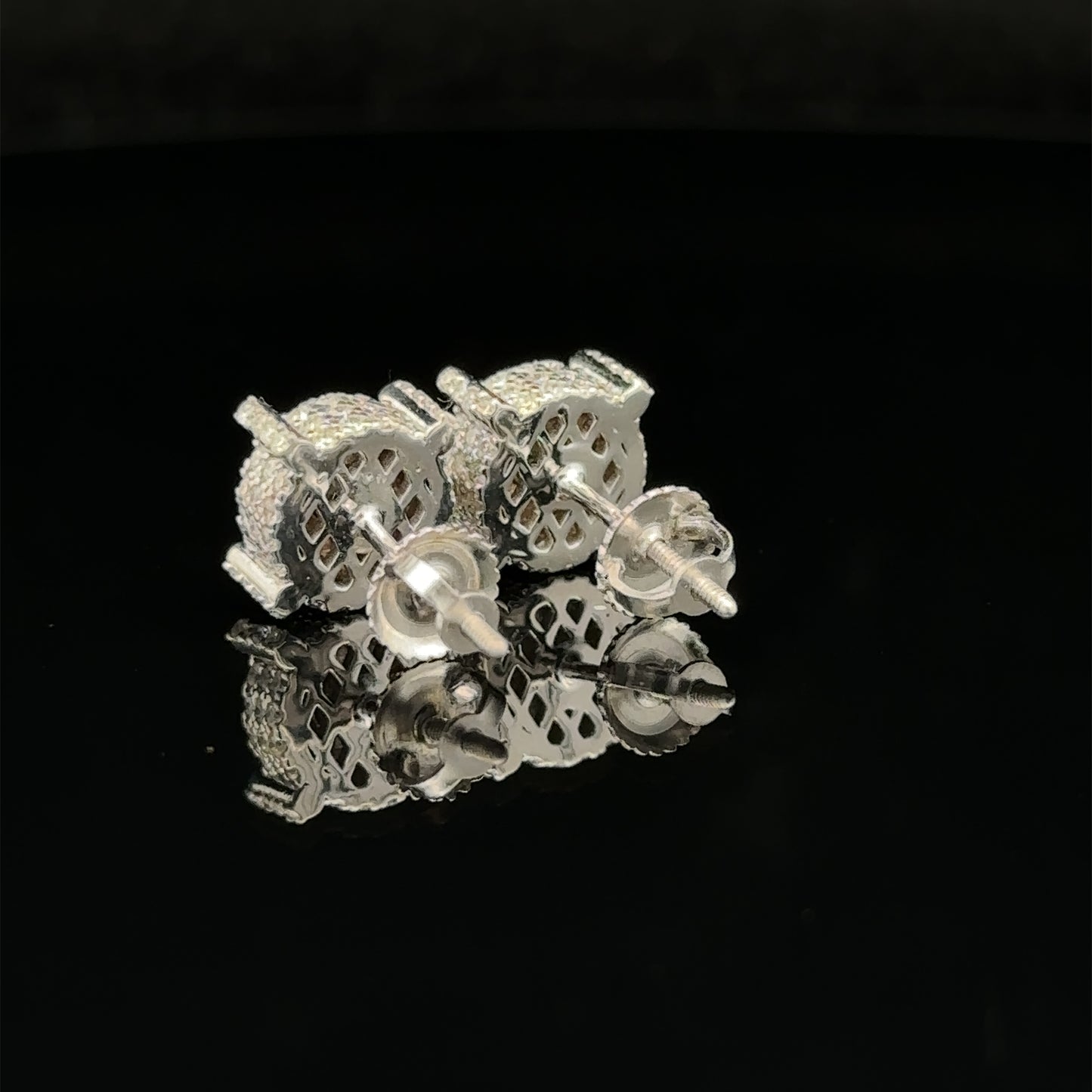 14k white gold and diamond Earrings