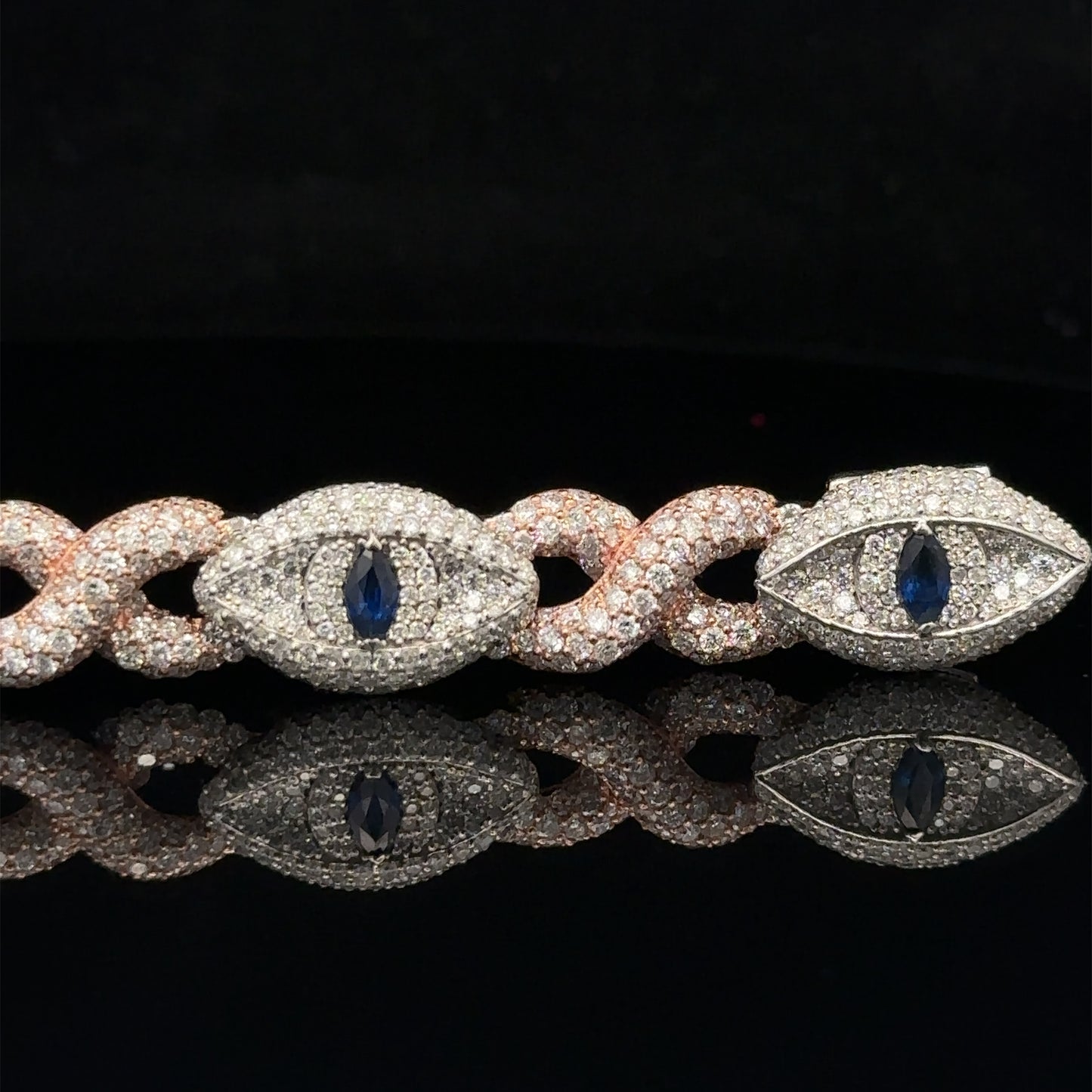 10k gold and diamond Evil Eye Bracelet