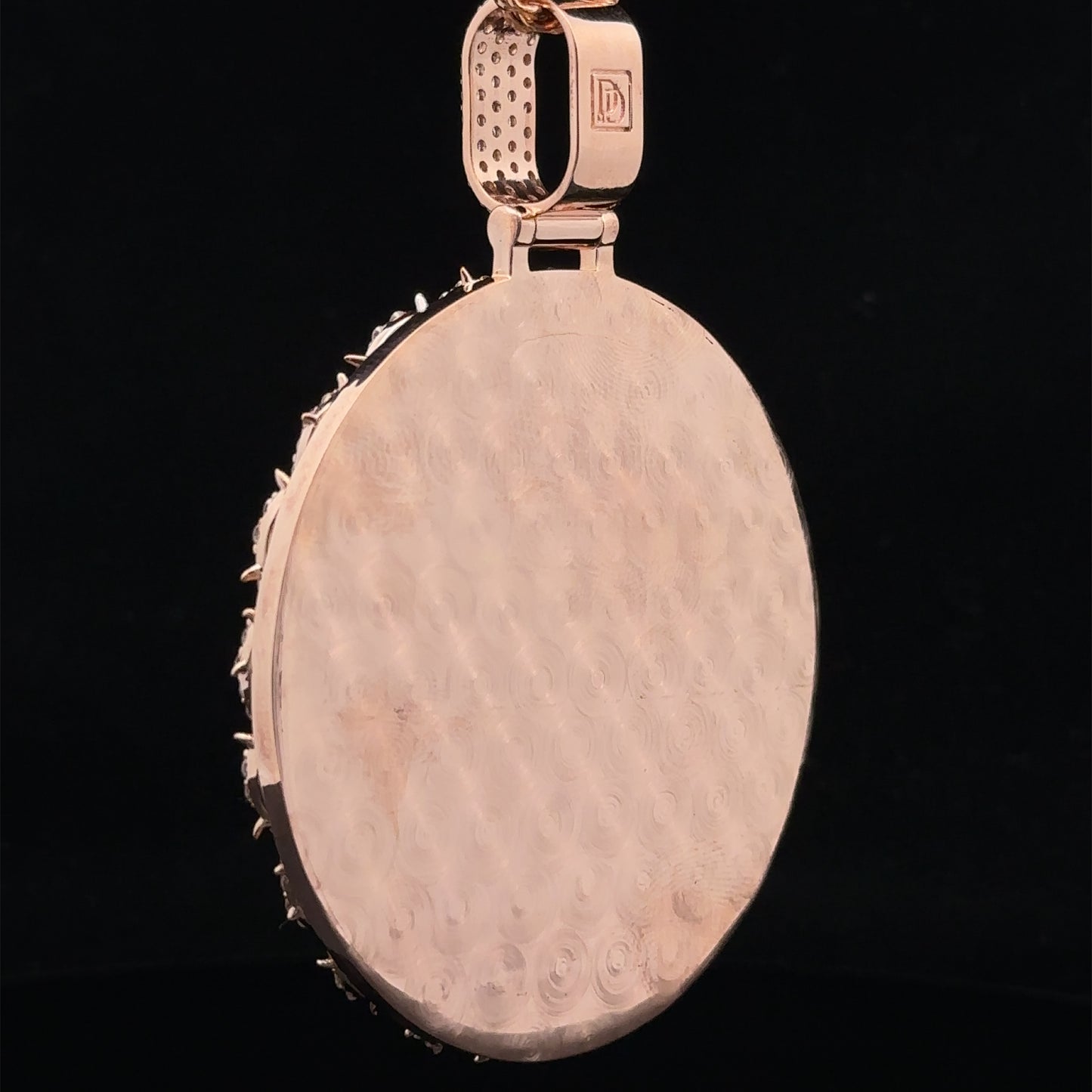 14k Rose gold and diamond Picture Pendant