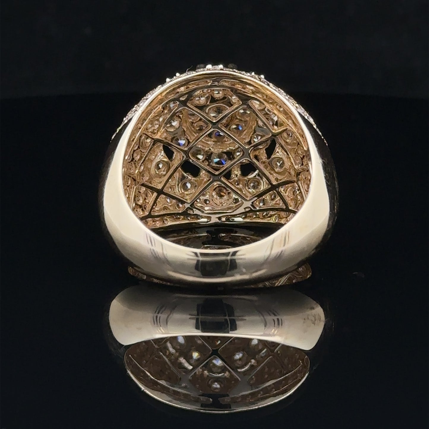 14k yellow gold and diamond Men`s Ring