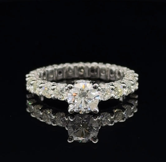 14k white gold and diamond Engagement Ring