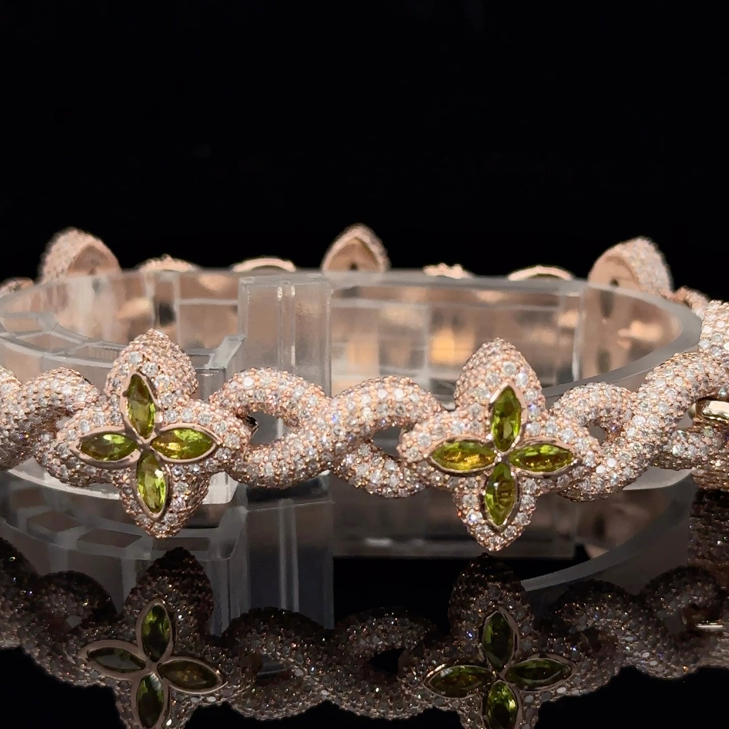 14k rose gold and diamond Fancy Bracelet