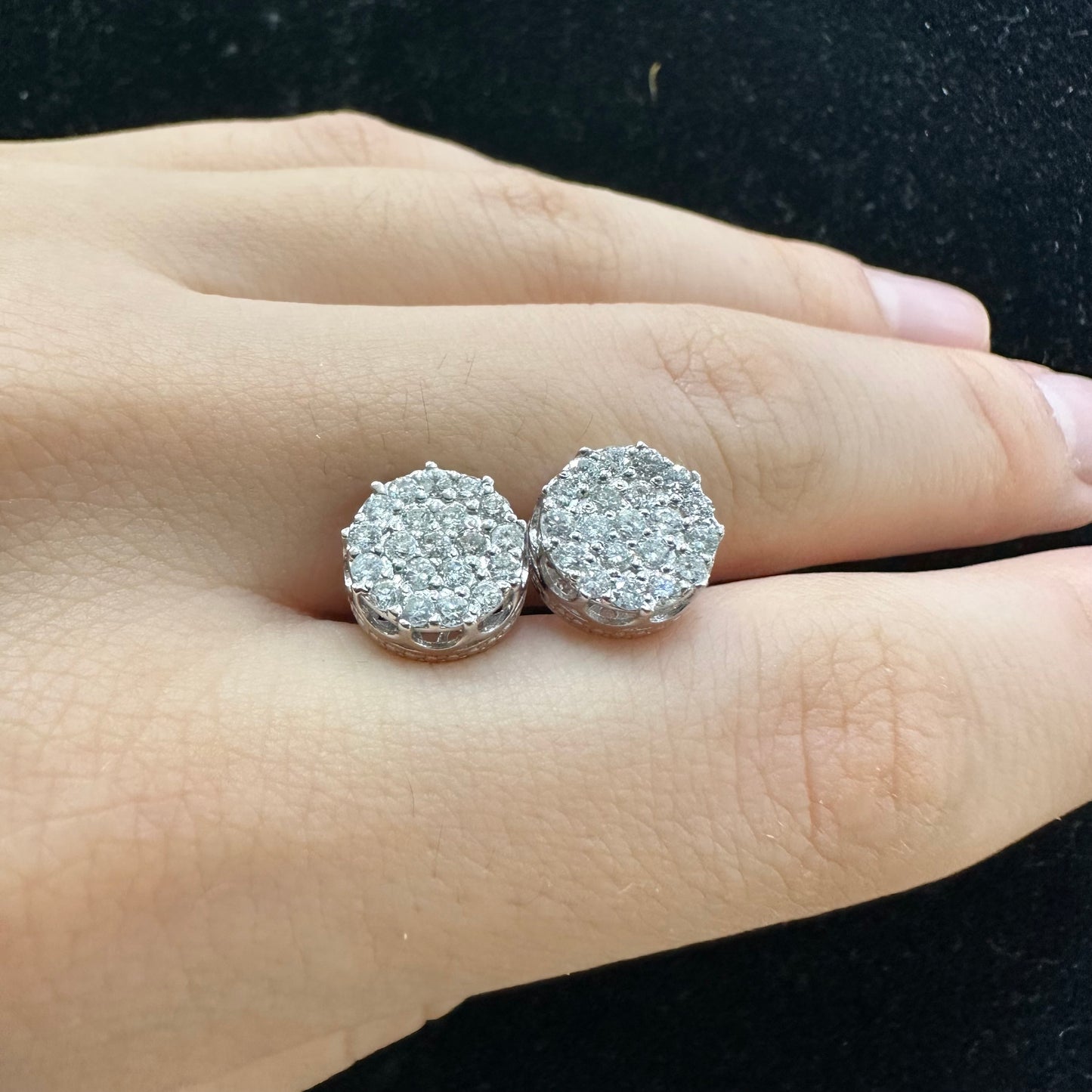 14k white gold and diamond Earrings