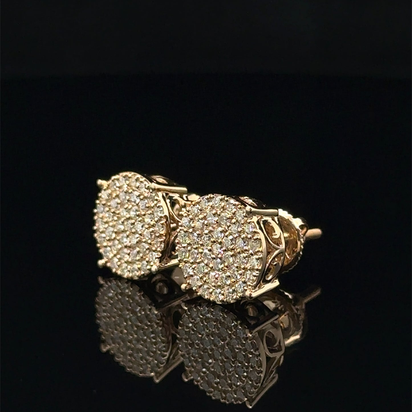 14k Yellow Gold Diamond Earrings – Elegant & Timeless Jewelry