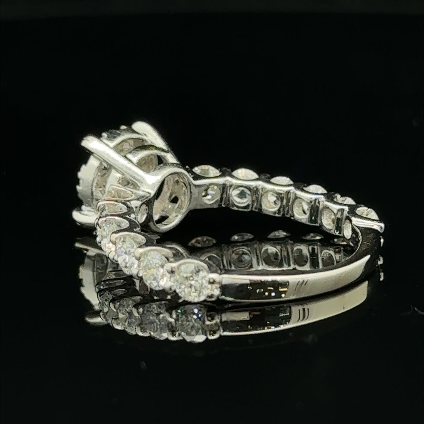 14k white gold and diamond Engagement Ring