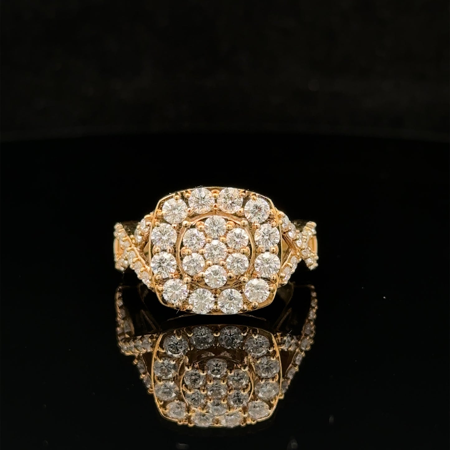 14k yellow gold and diamond Ring