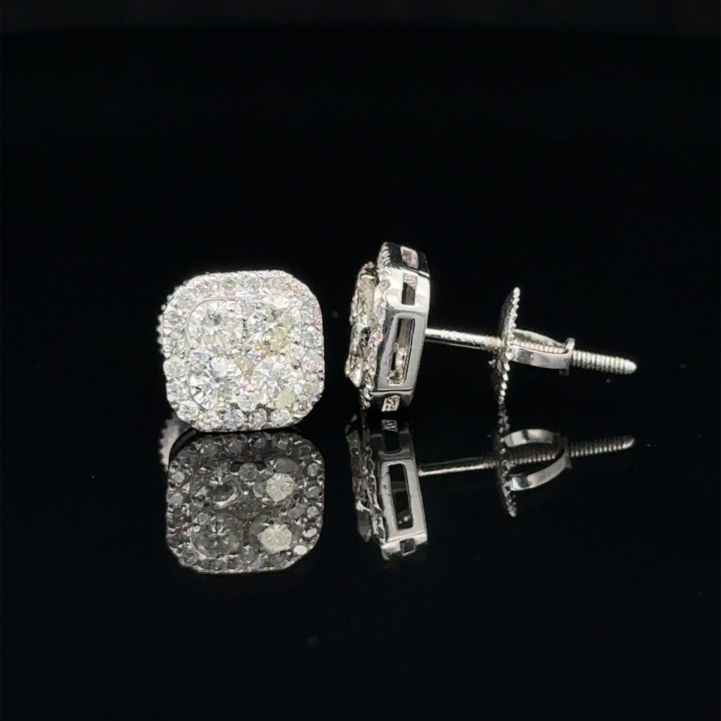 14k white gold and diamond Earrings