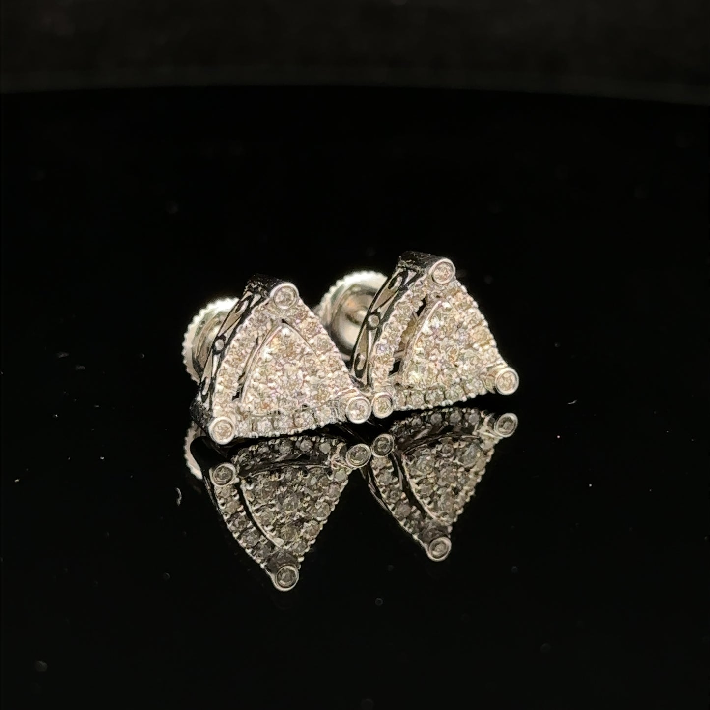 14k white gold and diamond Earrings