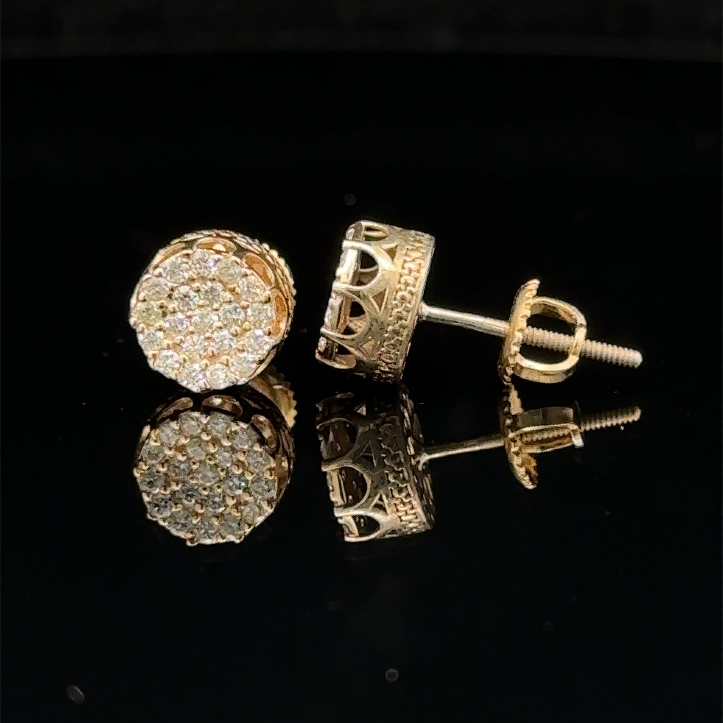 14k yellow gold and diamond Earrings