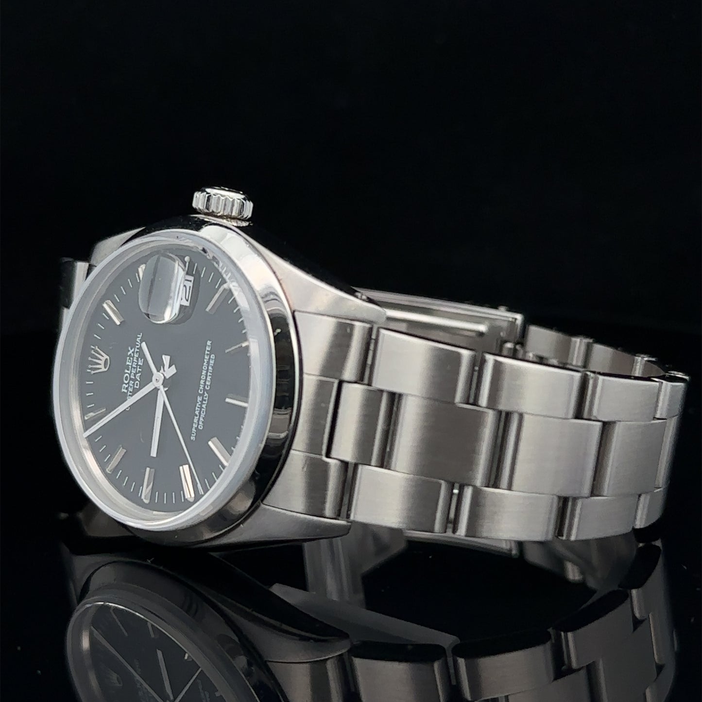 34mm Rolex Watch with Stainless Steel Oyster Bracelet