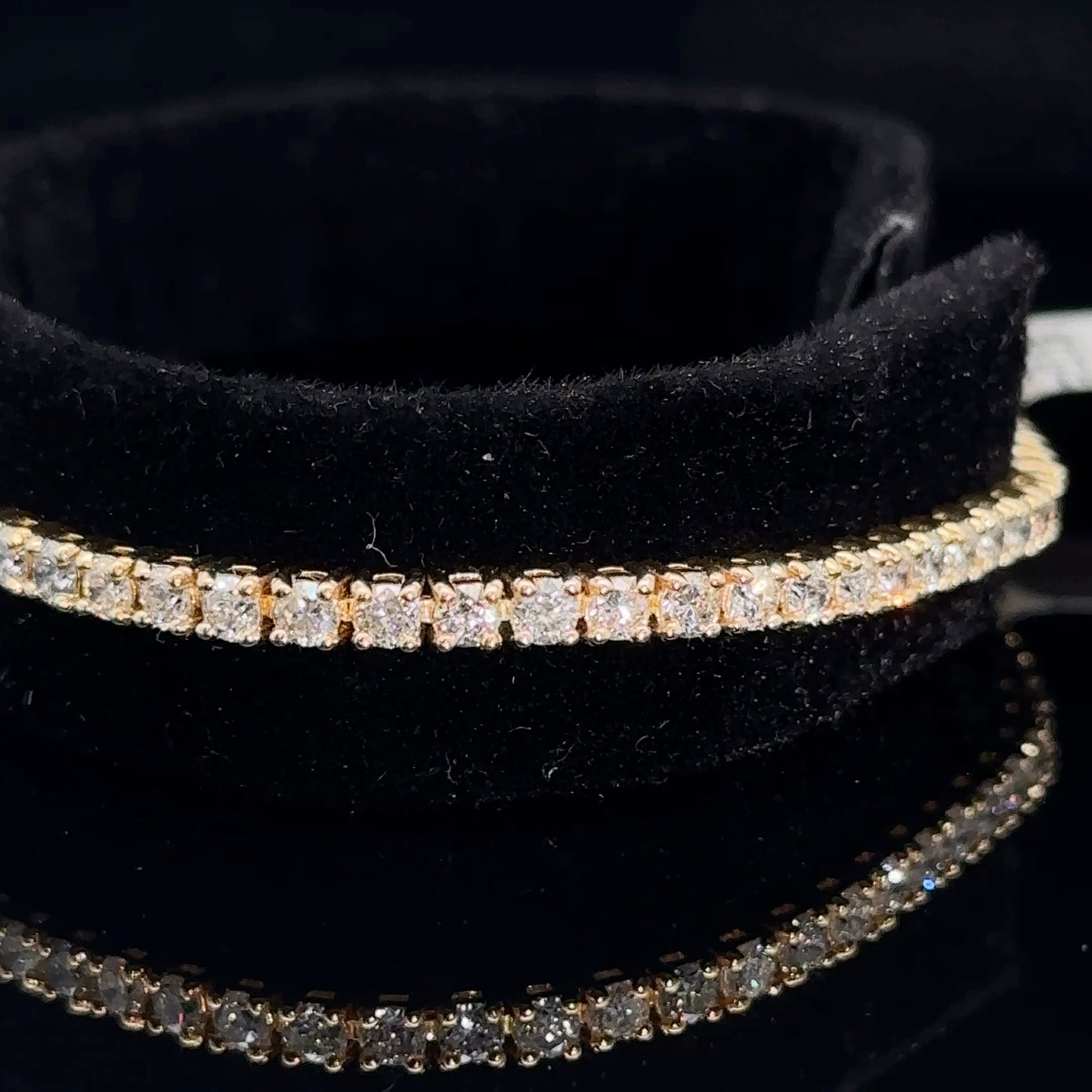 14k yellow gold and diamond Tennis Bracelet