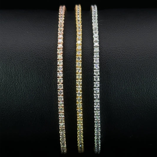 14k gold and diamond Tennis Bracelet