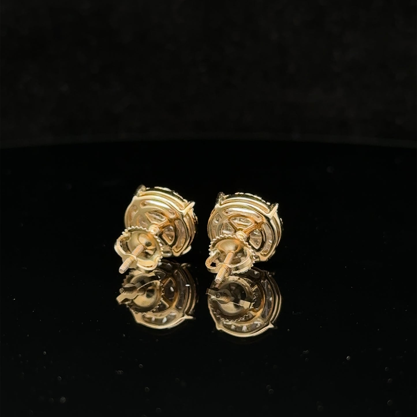 14k yellow gold and diamond Earrings