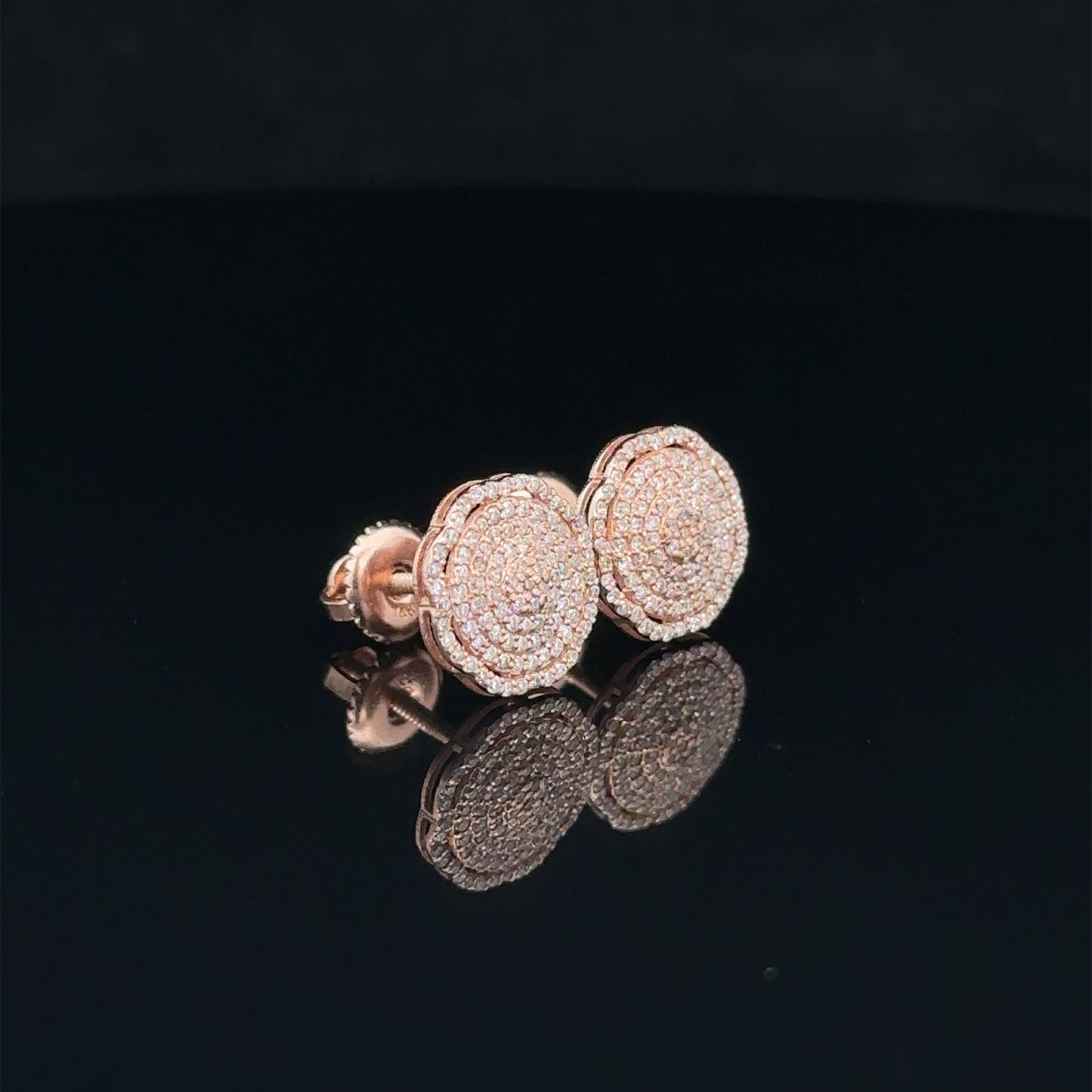 14k rose gold and diamond Earrings