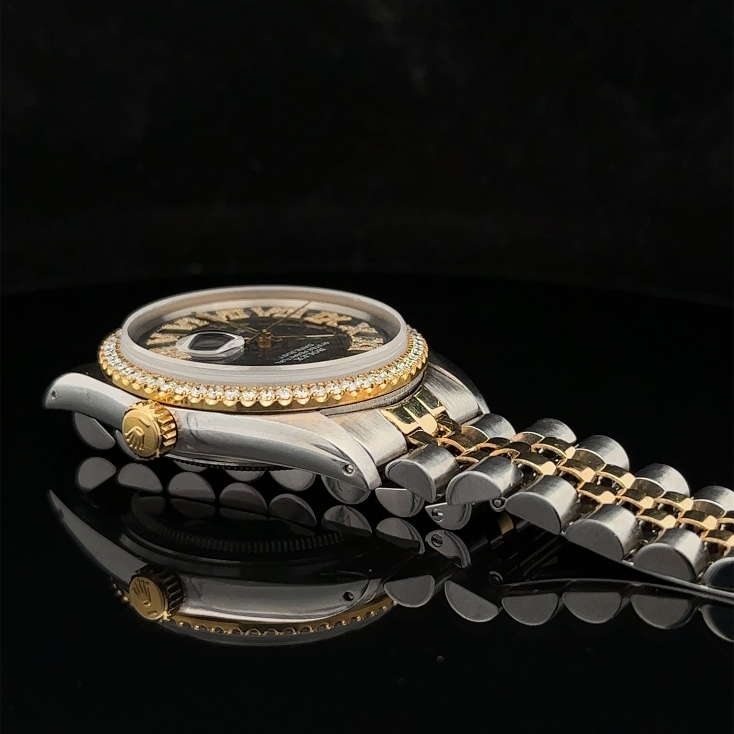 36mm Rolex Diamond Watch with Two-Tone Jubilee Band