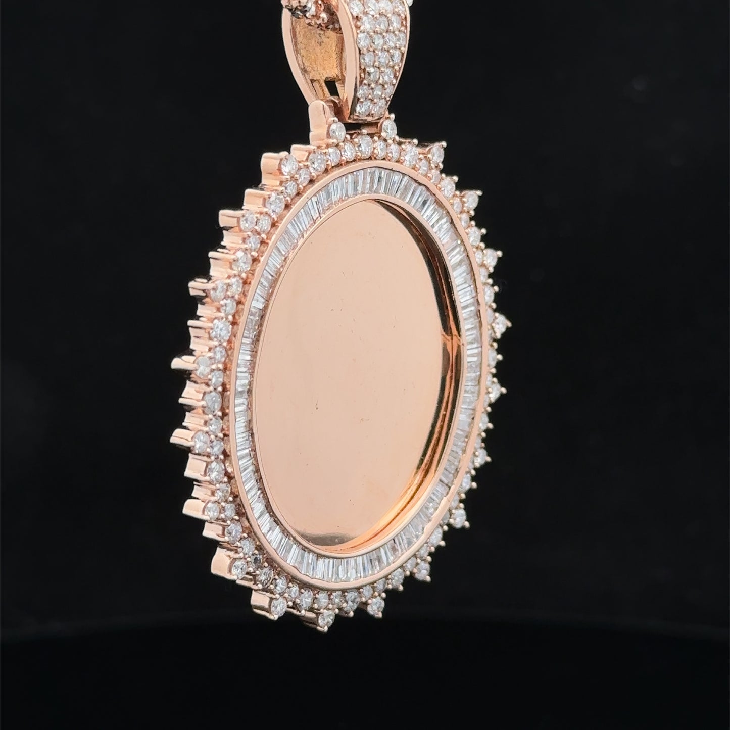 14k rose gold and diamond Picture Pendant