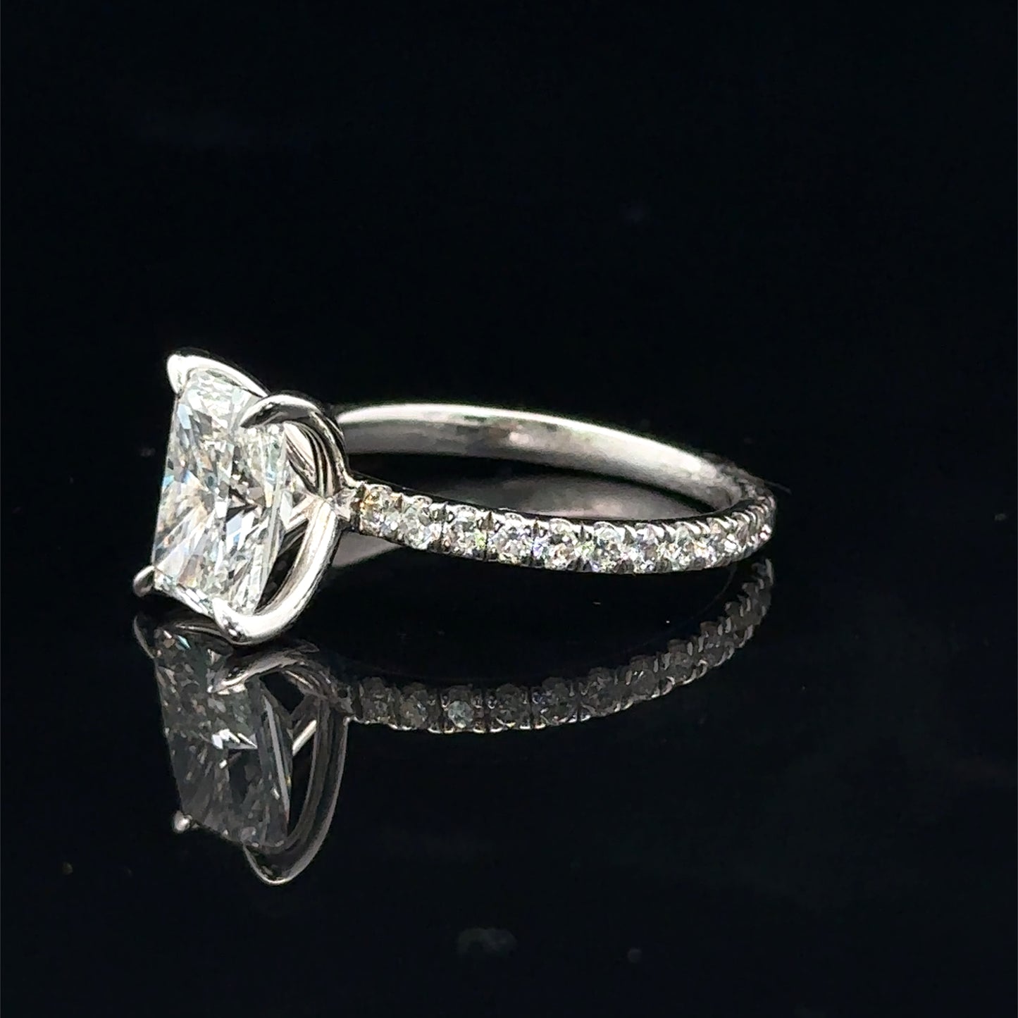 14k White Gold Engagement Ring