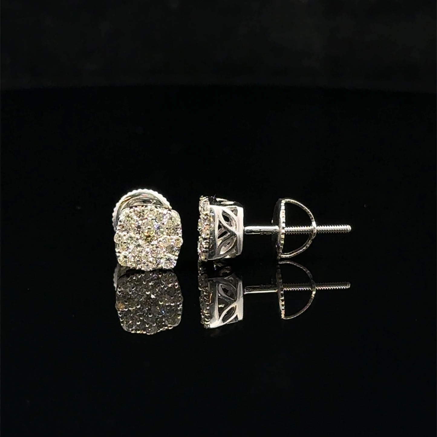 14k white gold and diamond Earrings