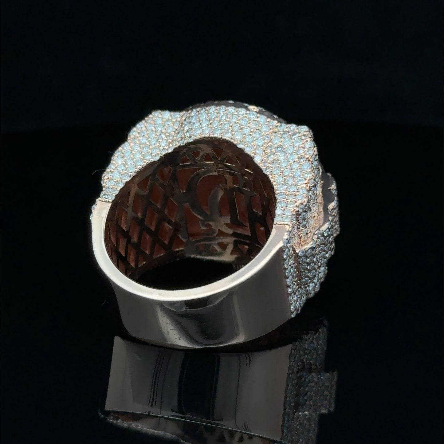 14k rose gold and diamond Men`s Ring