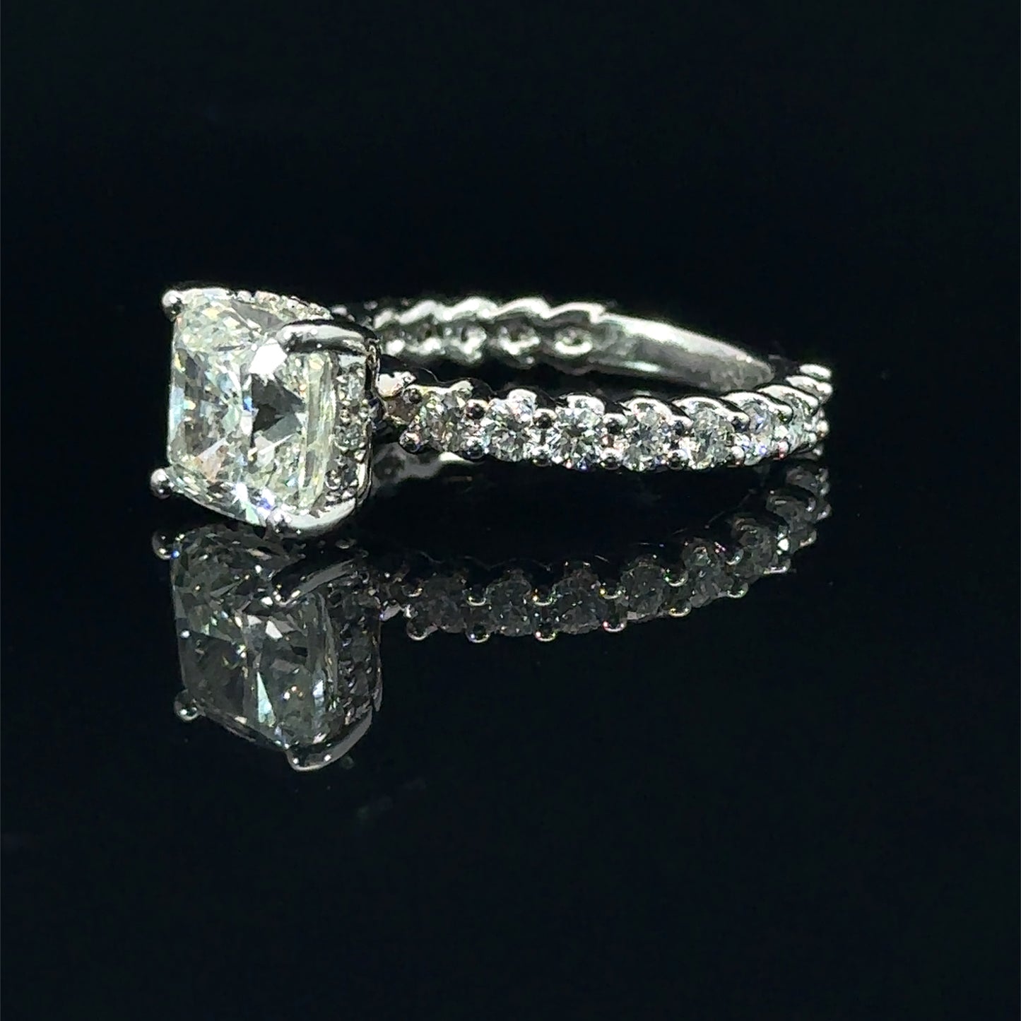 14k White Gold Engagement Ring