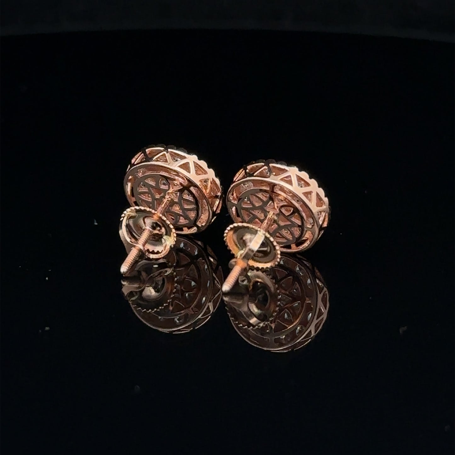 14k rose gold and diamond Earrings