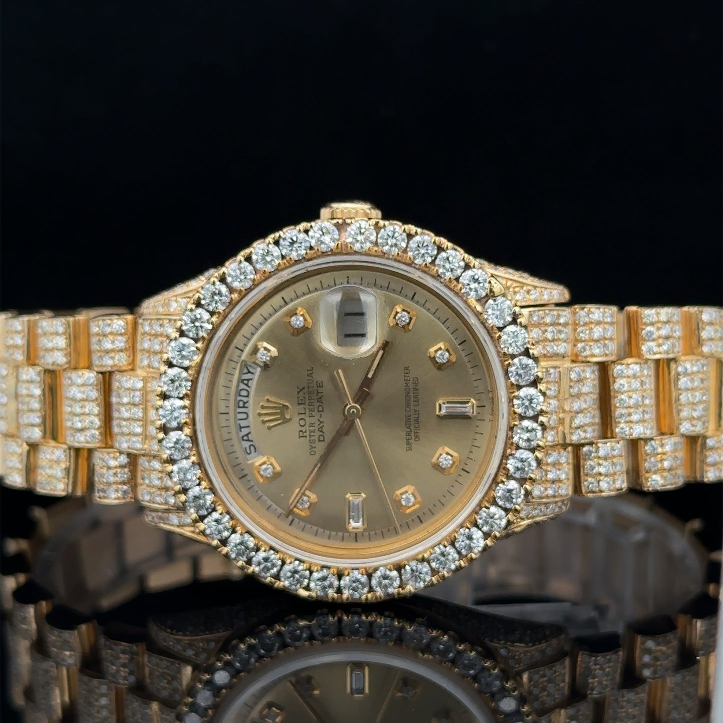 36mm Iced out Rolex Presidential Watch