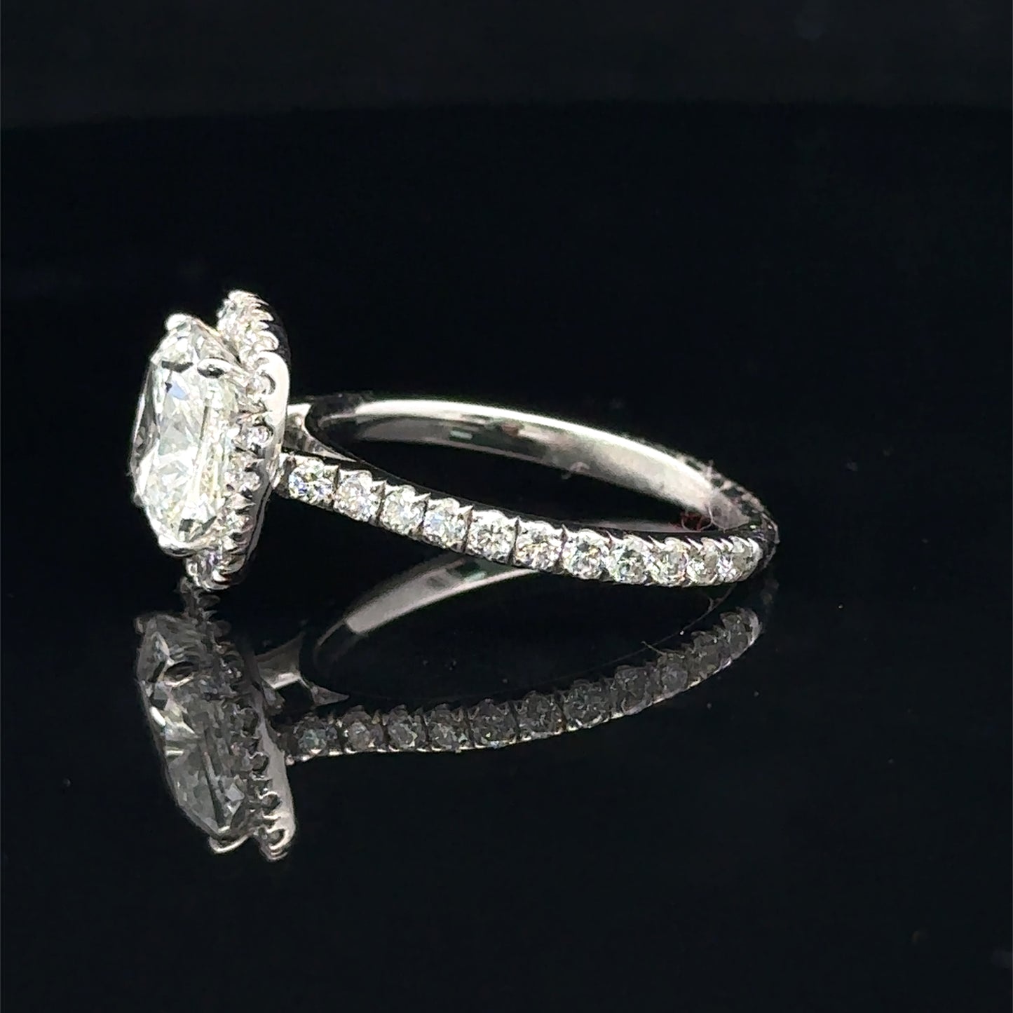 14k White Gold Engagement Ring