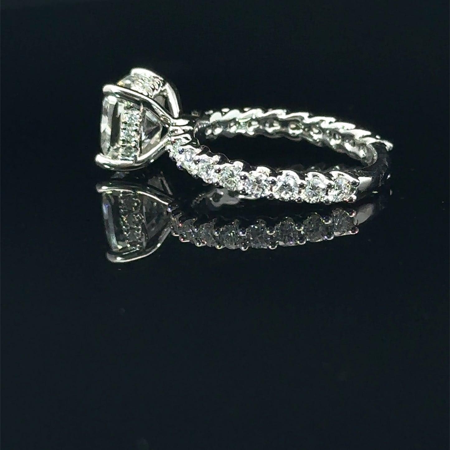 14k White Gold Engagement Ring